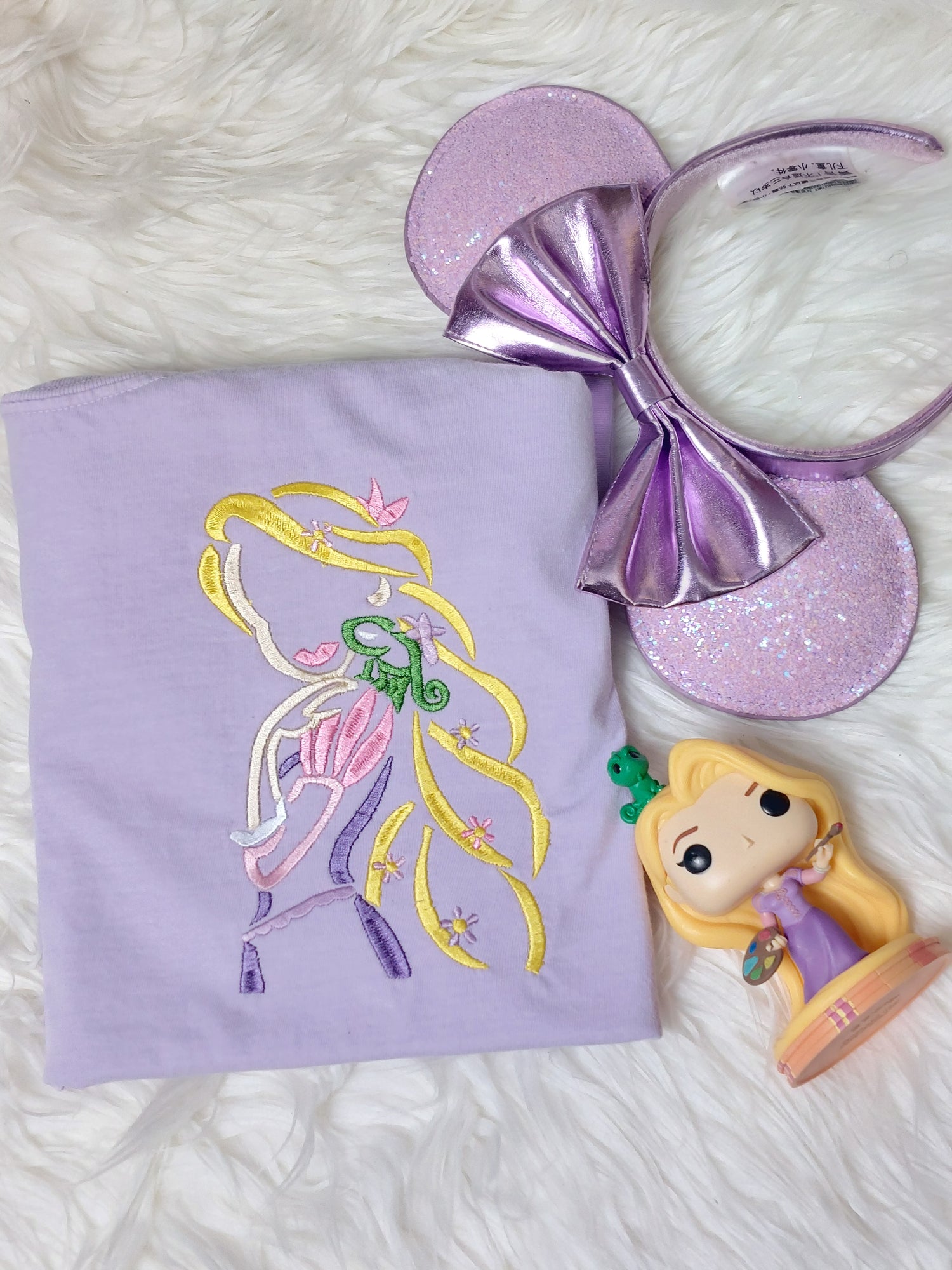 Rapunzrl sketch embroidered