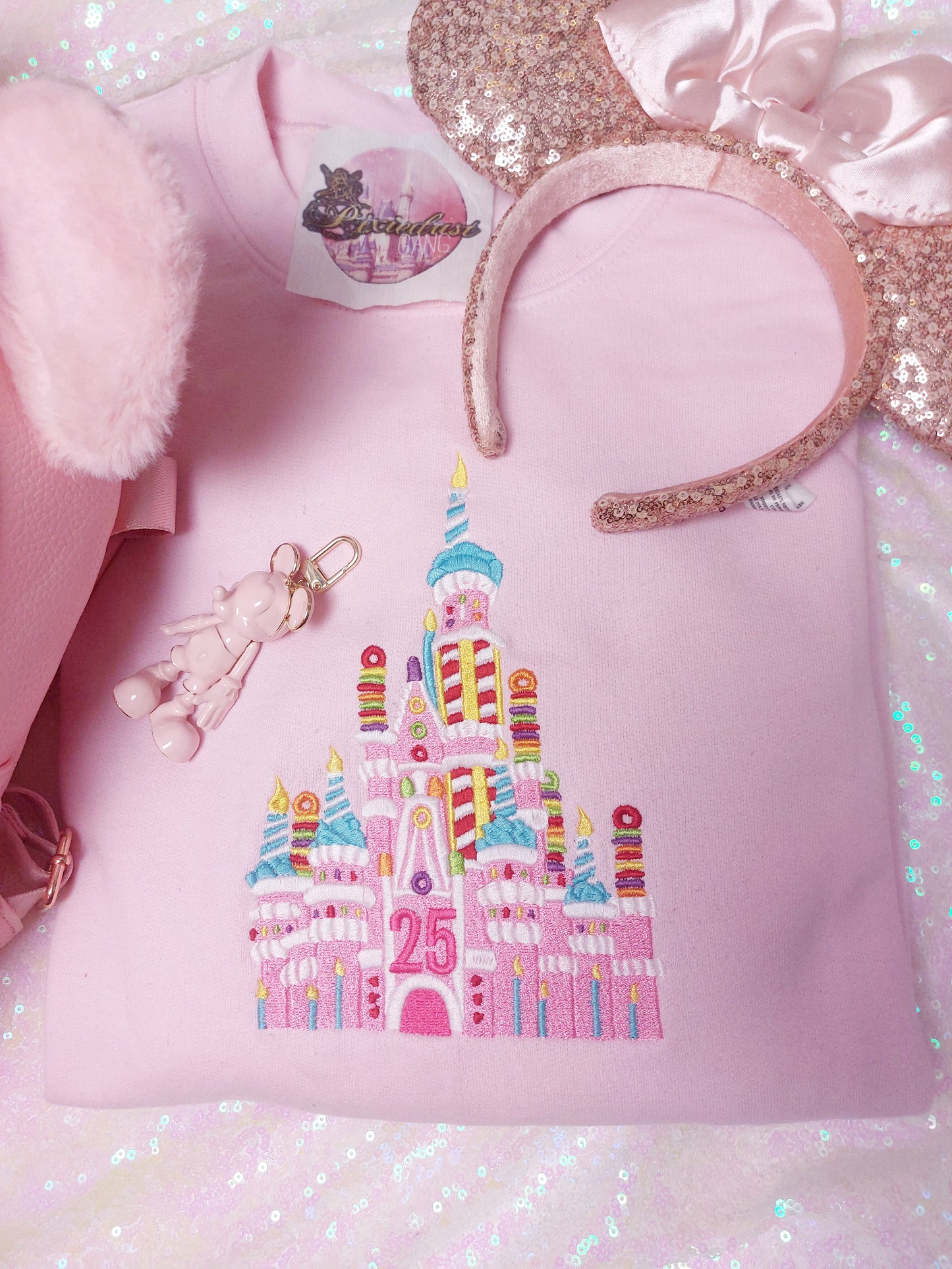 Cake castle embroidered sweatshirt or tshirt
