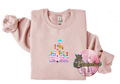 Cake castle embroidered sweatshirt or tshirt