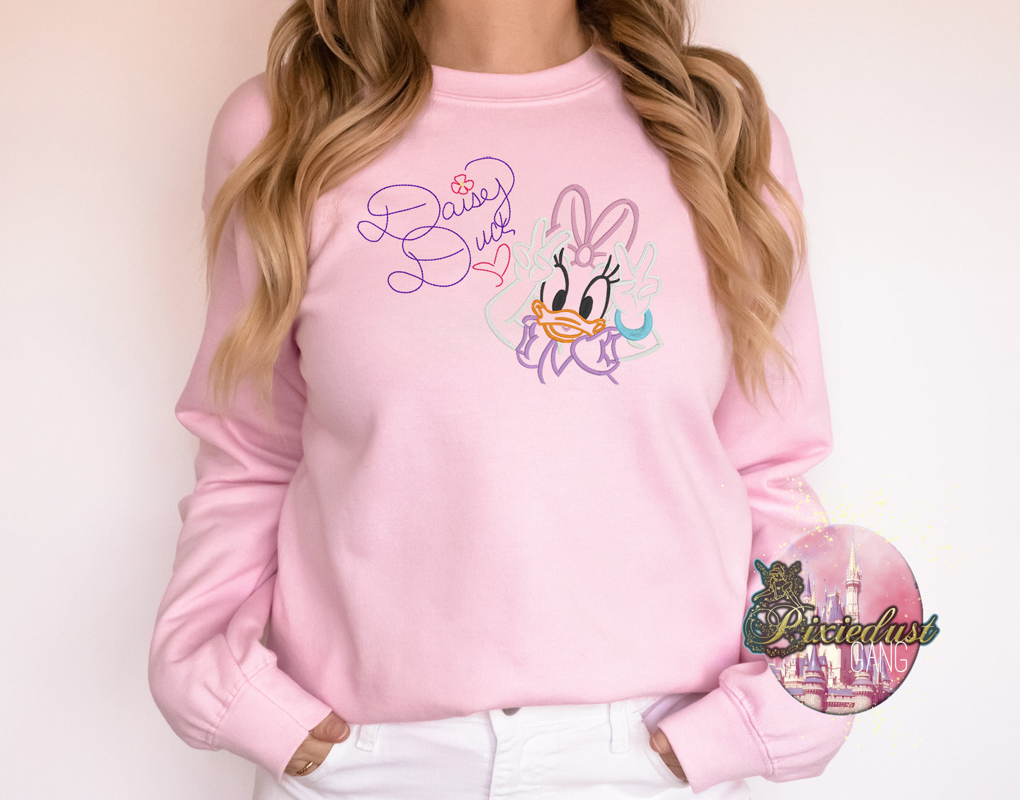 Daisy signature embroidered sweatshirt peace sign
