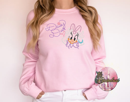 Daisy signature embroidered sweatshirt peace sign