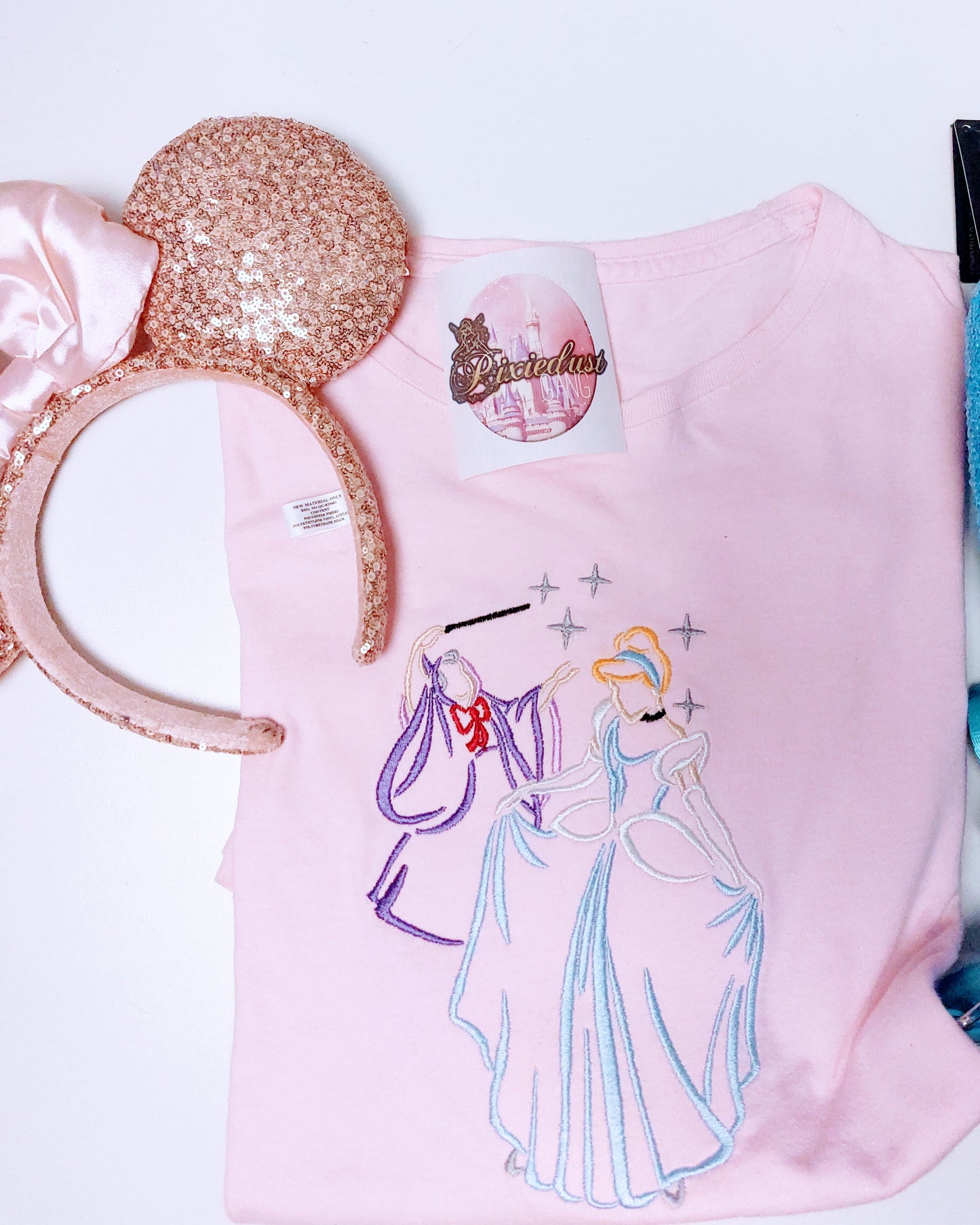 Fairy God Mother and Cinderella embroidered shirt or sweatshirt