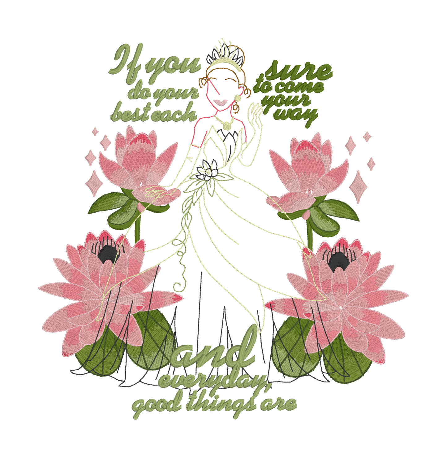 Princess and the Frog Do your best embroidered sweatshirt