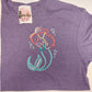 Little Mermaid Ariel embroidered sweatshirt or tshirt