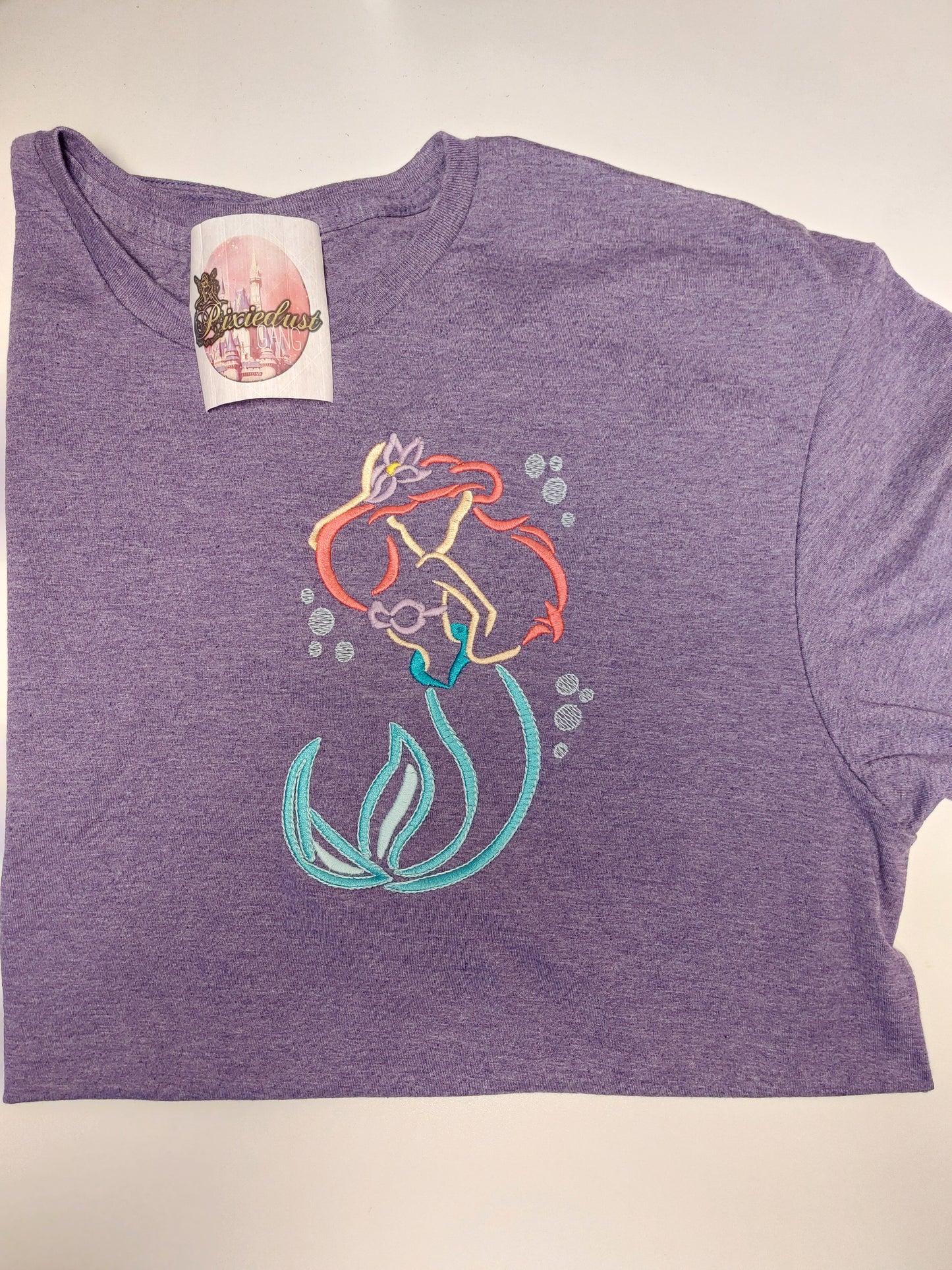 Little Mermaid Ariel embroidered sweatshirt or tshirt