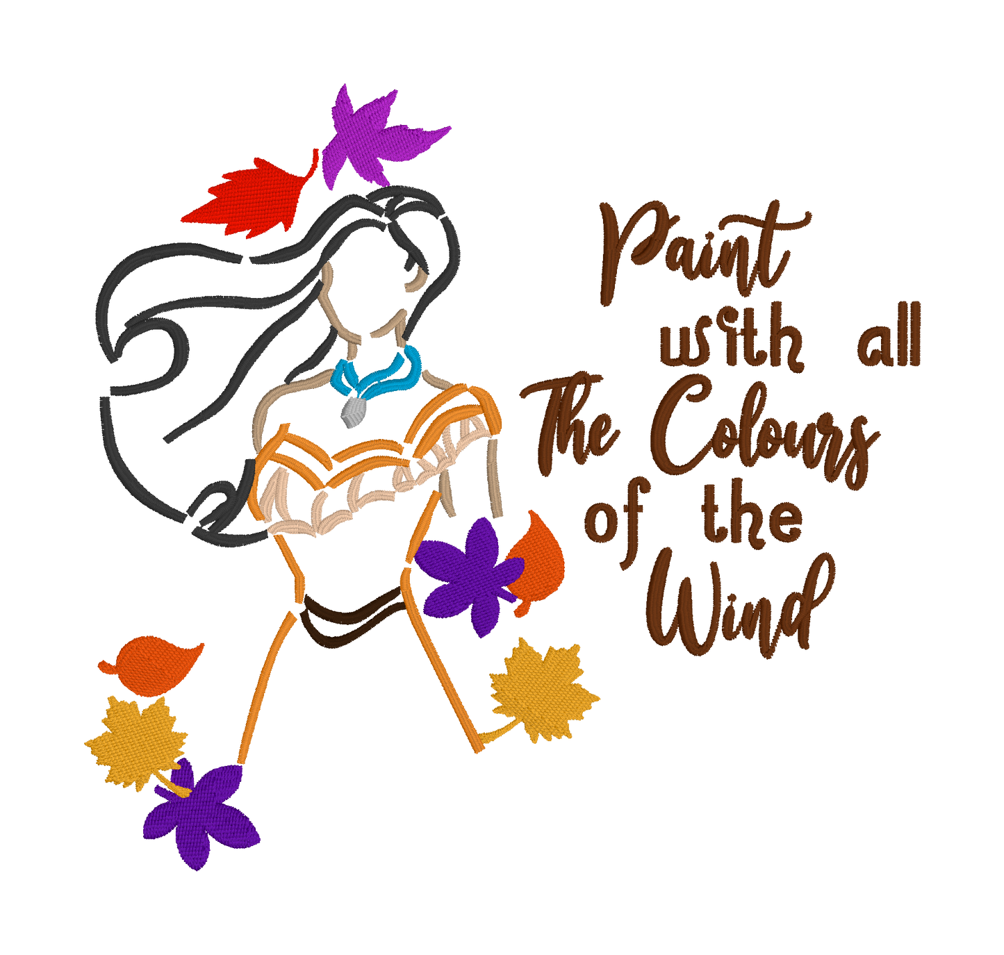 Paint with the colors of the wind Pocahontas embroidered sweatshirt