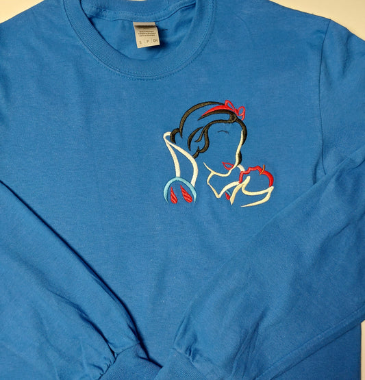 Snow white and the poison apple embroidered sweatshirt