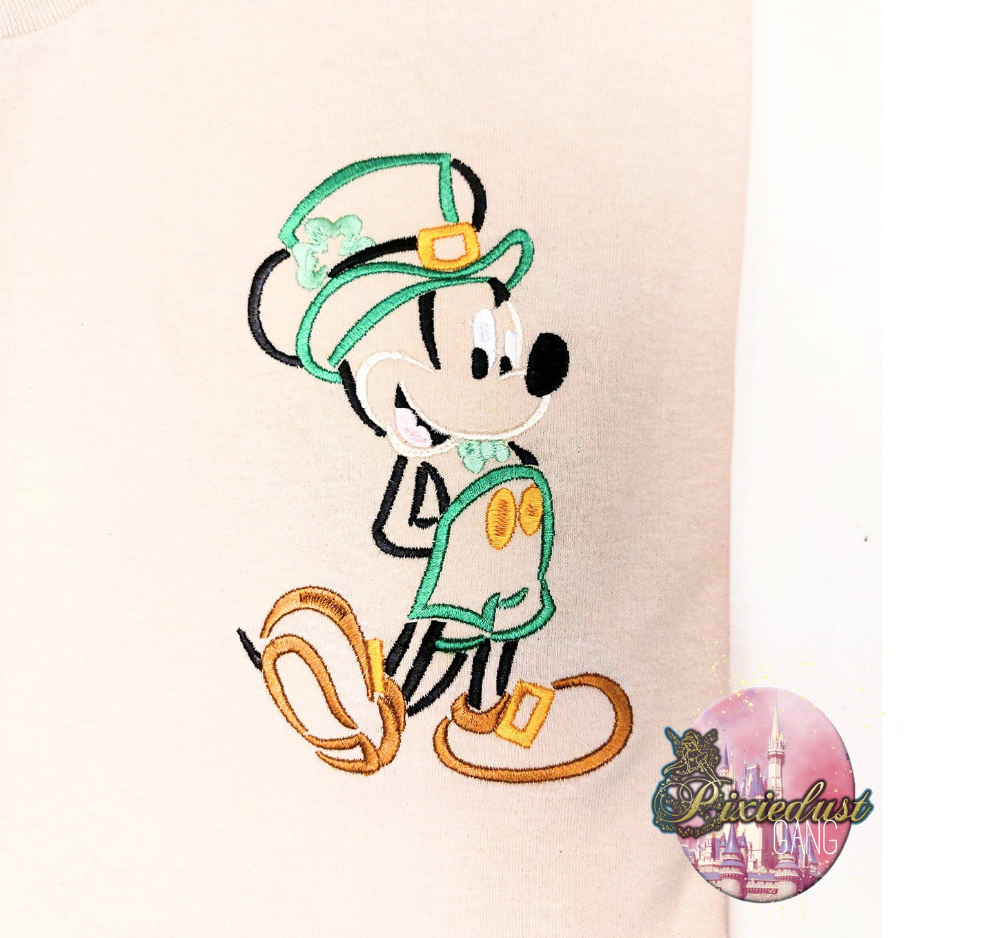 Mickey St.Patrick's Day embroidered sweatshirt by Pixiedust Gang