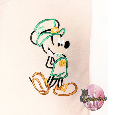Mickey St.Patrick's Day embroidered sweatshirt by Pixiedust Gang