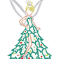 Tinkerbell Christmas tree embroidered sweatshirt