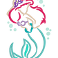 Little Mermaid Ariel embroidered sweatshirt or tshirt
