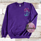 Little Mermaid Ariel embroidered sweatshirt or tshirt