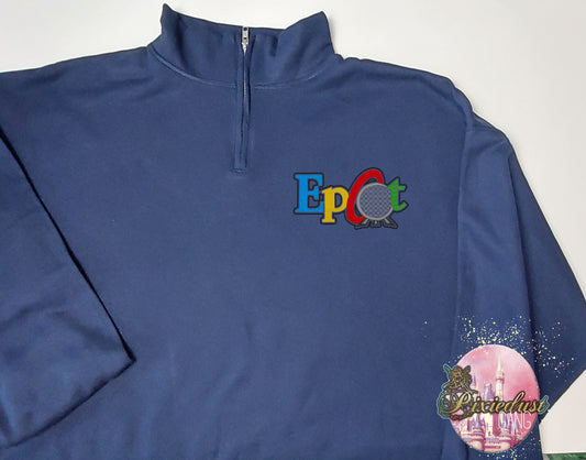 Epcot embroidered Quarter Zip sweatshirt