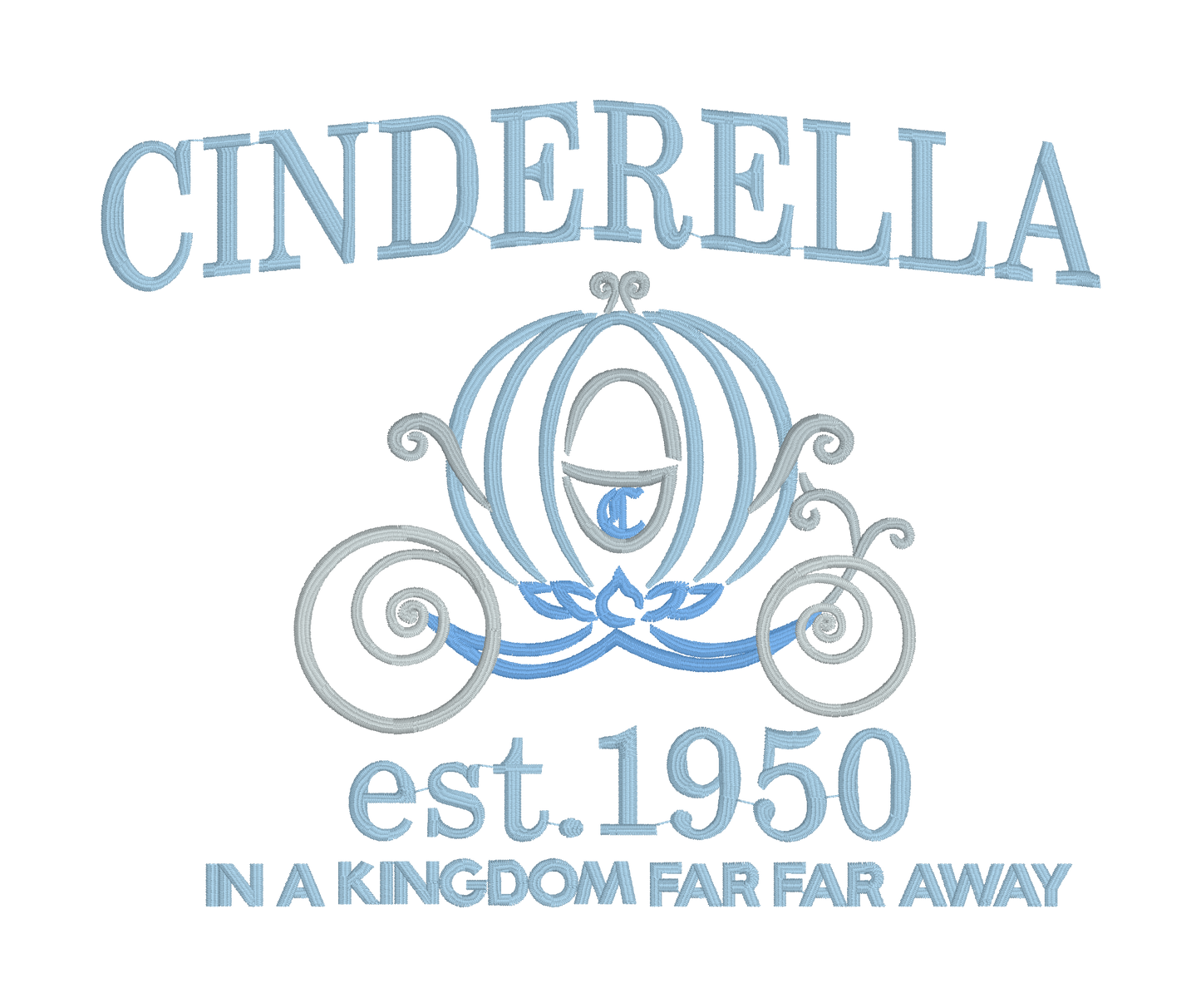 Cinderella Est 1950 embroidered sweatshirt or tshirt