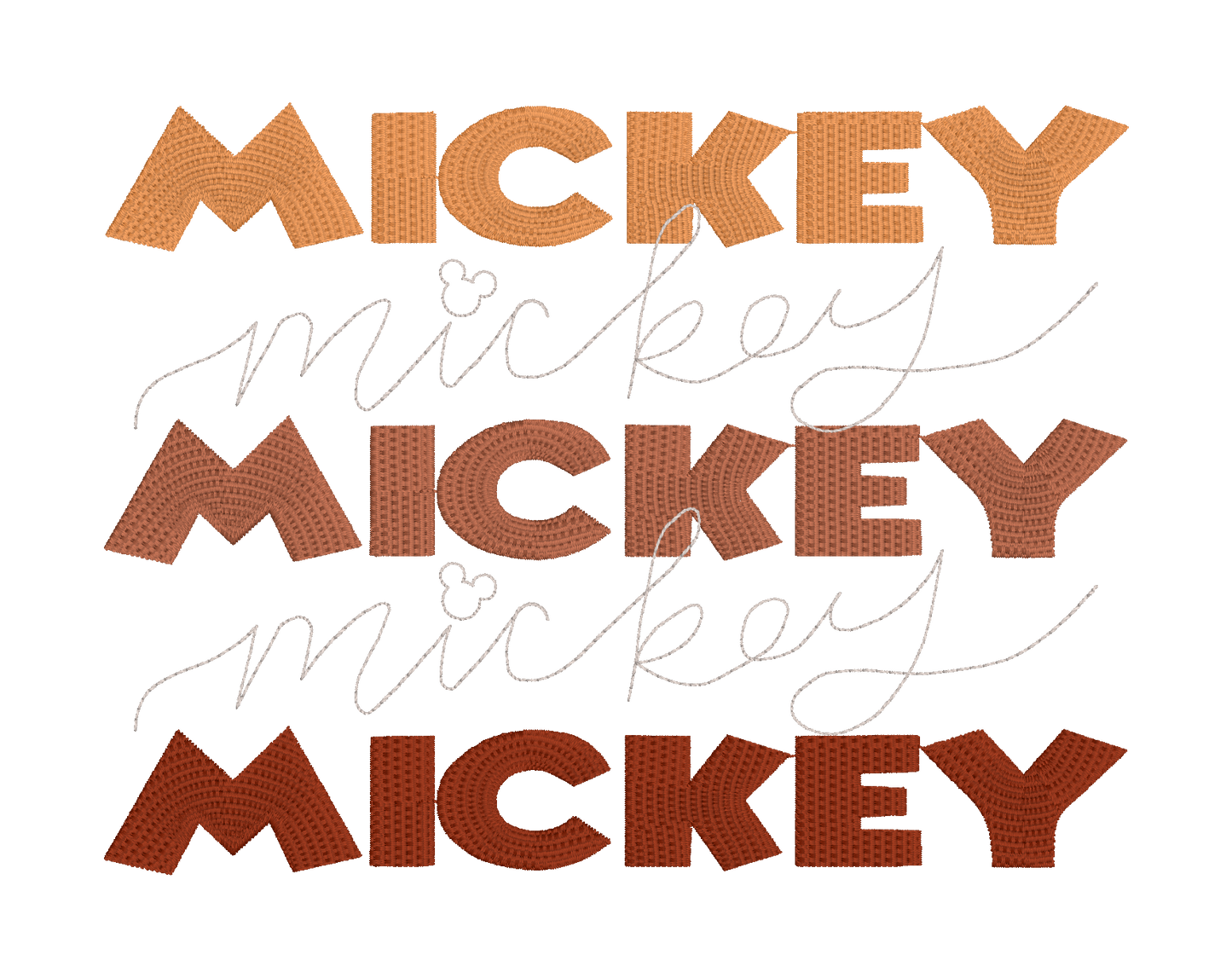 Ombre neutral Mickey embroidered sweatshirt
