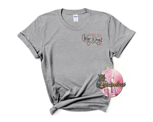 Rope drop embroidered tshirt or sweatshirt